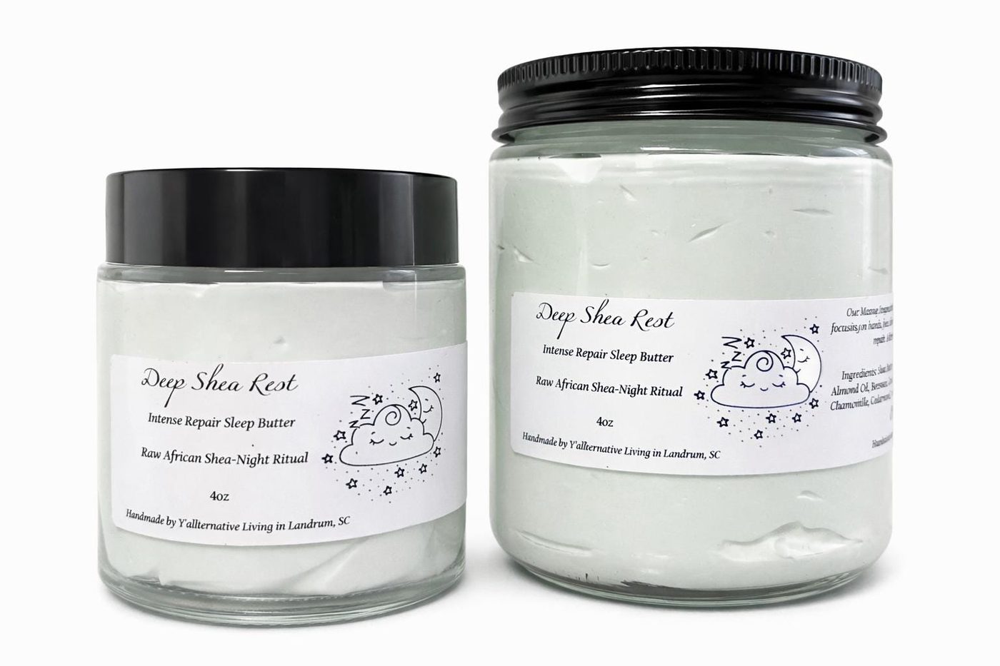 Handmade shea butter body care from Y'allternative Living